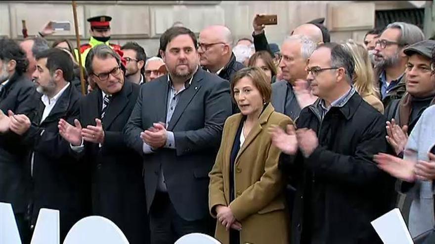 Forcadell declara en el TSJC apoyada por el soberanismo catalán