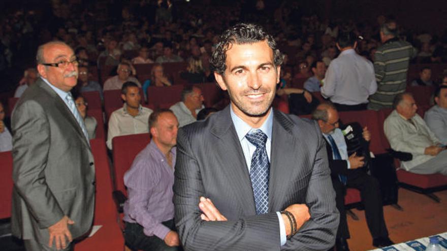 Fernando Crespí, ayer antes de explicar su proyecto a los socios del Atlético Baleares.