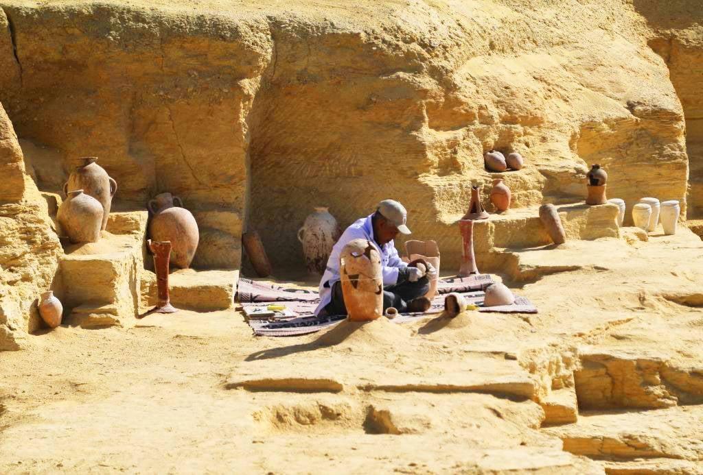 Excavaciones en la necrópolis de Saqqara.