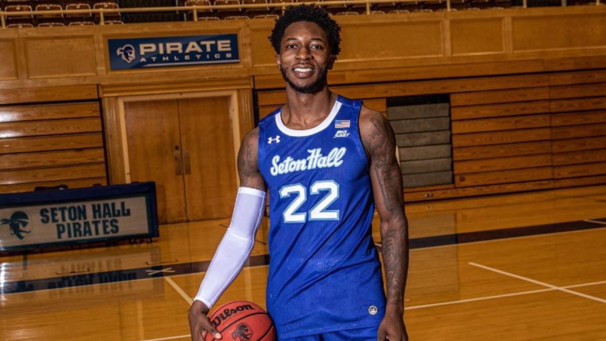 Myles Cales, during his stage at the University of Seton Hall