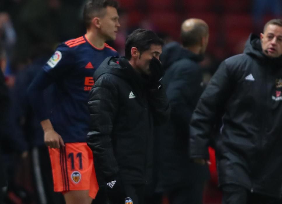 Los gestos de Marcelino en el partido Sporting - Valencia CF