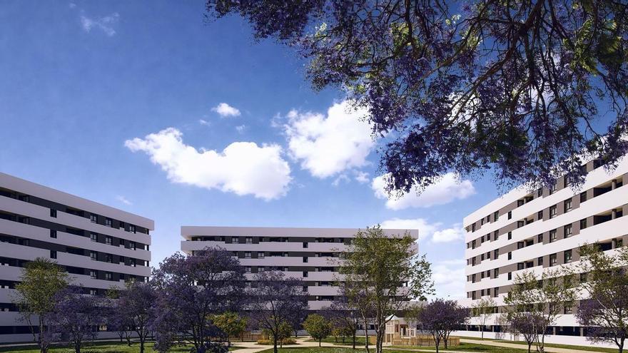 El barrio de Hacienda el Rosario sigue creciendo: tres nuevos bloques de 175 pisos desde 161.000 euros