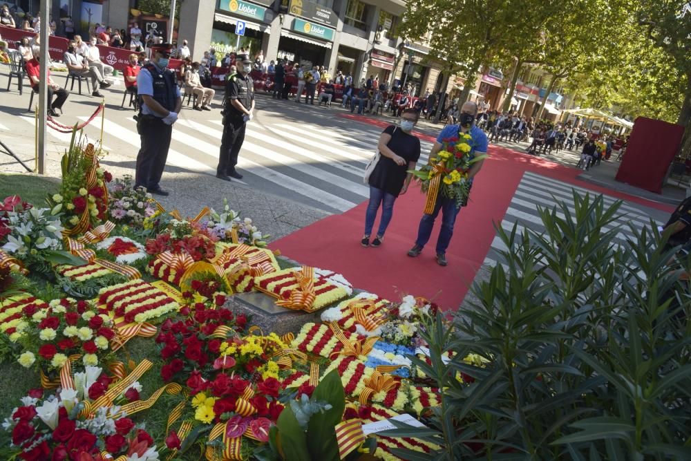 L'acte de la Diada 2020 a Manresa, en fotos