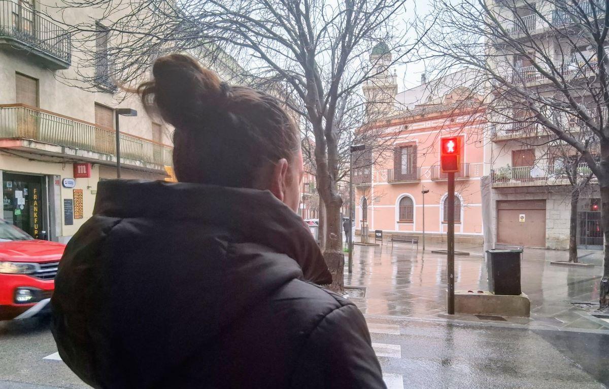 La Rut després de sortir dijous passat de serveis socials de Figueres.