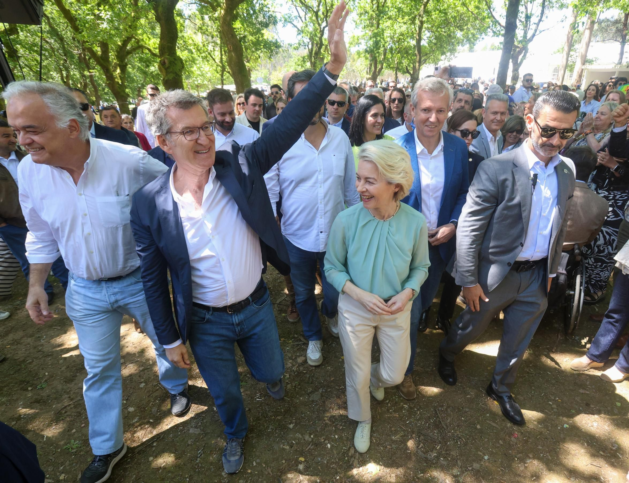 Ursula von der Leyen, de romería con el PP en Galicia