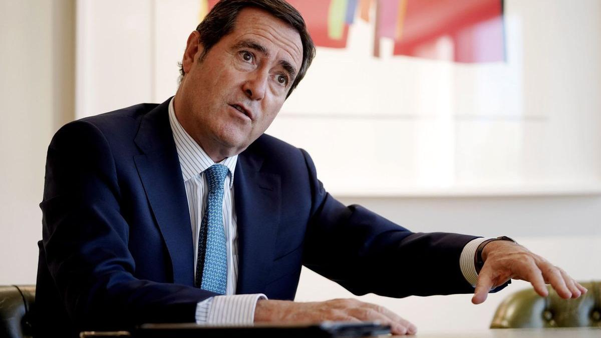 El presidente de la organización empresarial CEOE, Antonio Garamendi.