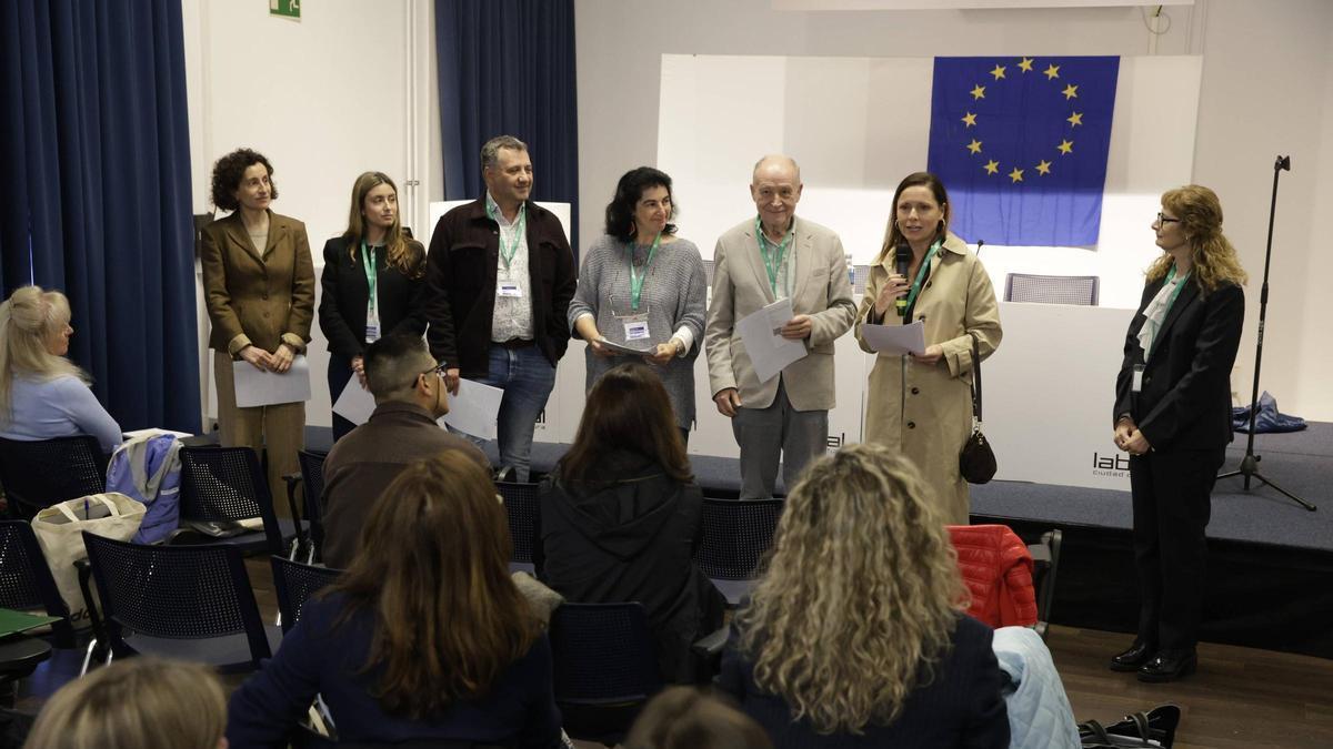 El acto "Desde 1986, un horizonte común: educación y ciudadanía europea” que acogió la Laboral.