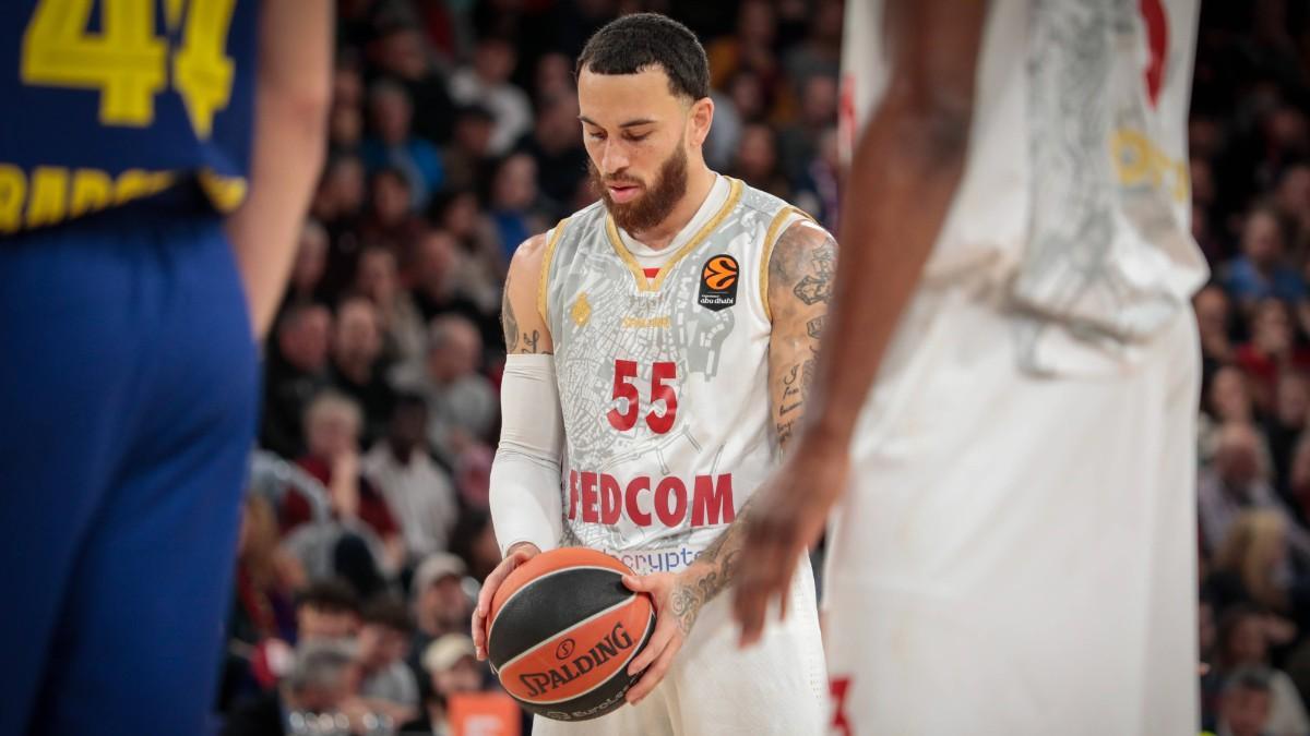 Mike James, en el Barça - Mónaco de Euroliga de esta temporada