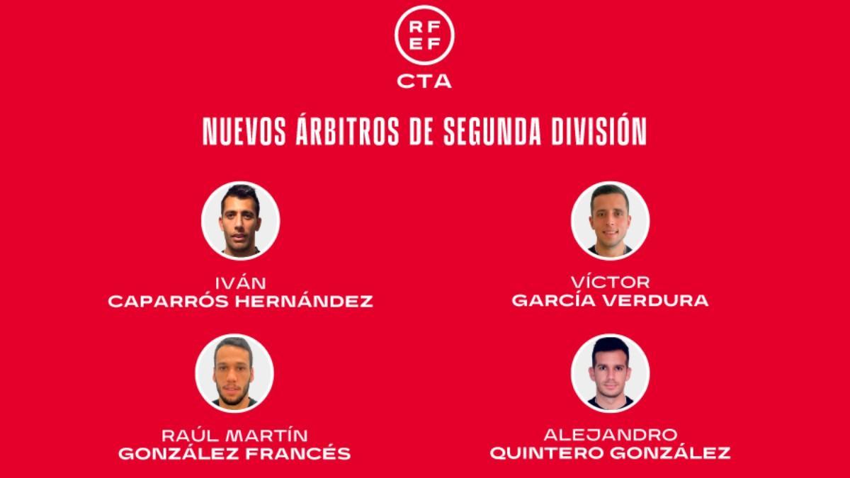 Los nuevos árbitros de Segunda división