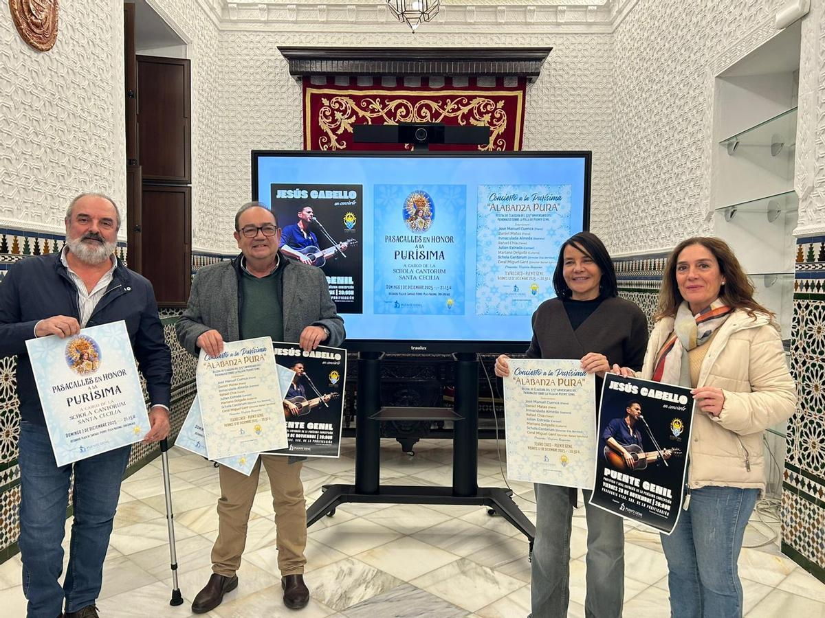 Presentación en Puente Genil de la programación musical por las fiestas de la Purísima Concepción.
