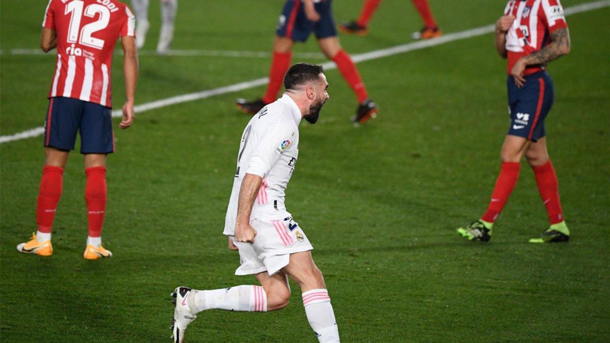 Dani Carvajal celebró el segundo del Madrid