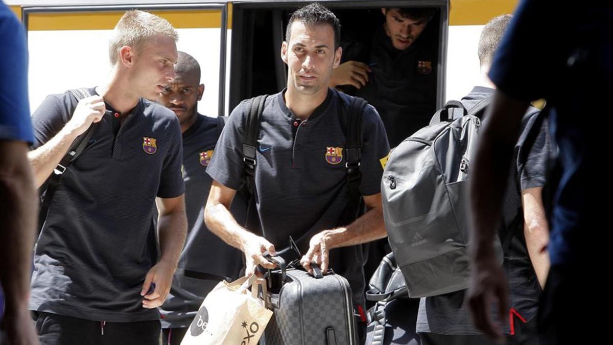 Busquets, en el aeropuerto