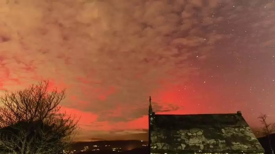 Las auroras boreales de esta madrugada vistas desde As Neves