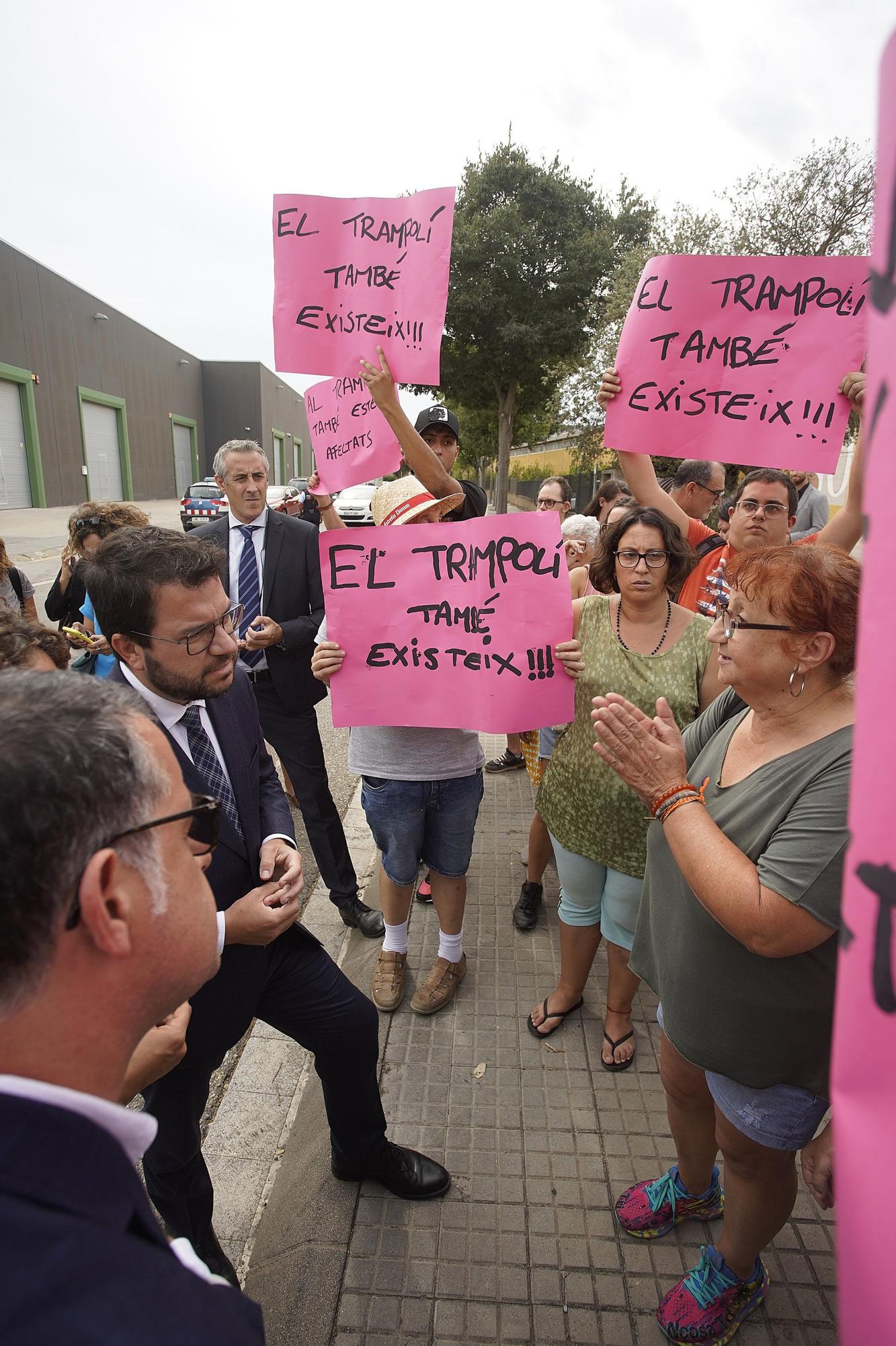 Pere Aragonès visita la zona afectada per la pedregada a La Bisbal