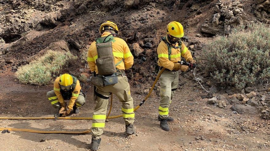 Extinguished the outbreak of fire declared in La Guancha
