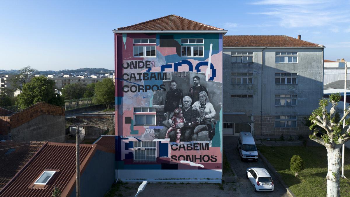 Una de las obras realizadas por los portugueses Projeto Ruido, que participan en este Asalto zaragozano.