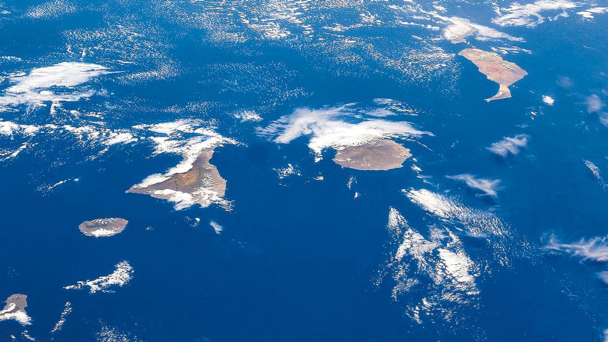 Canarias, vista desde la Estación Espacial.