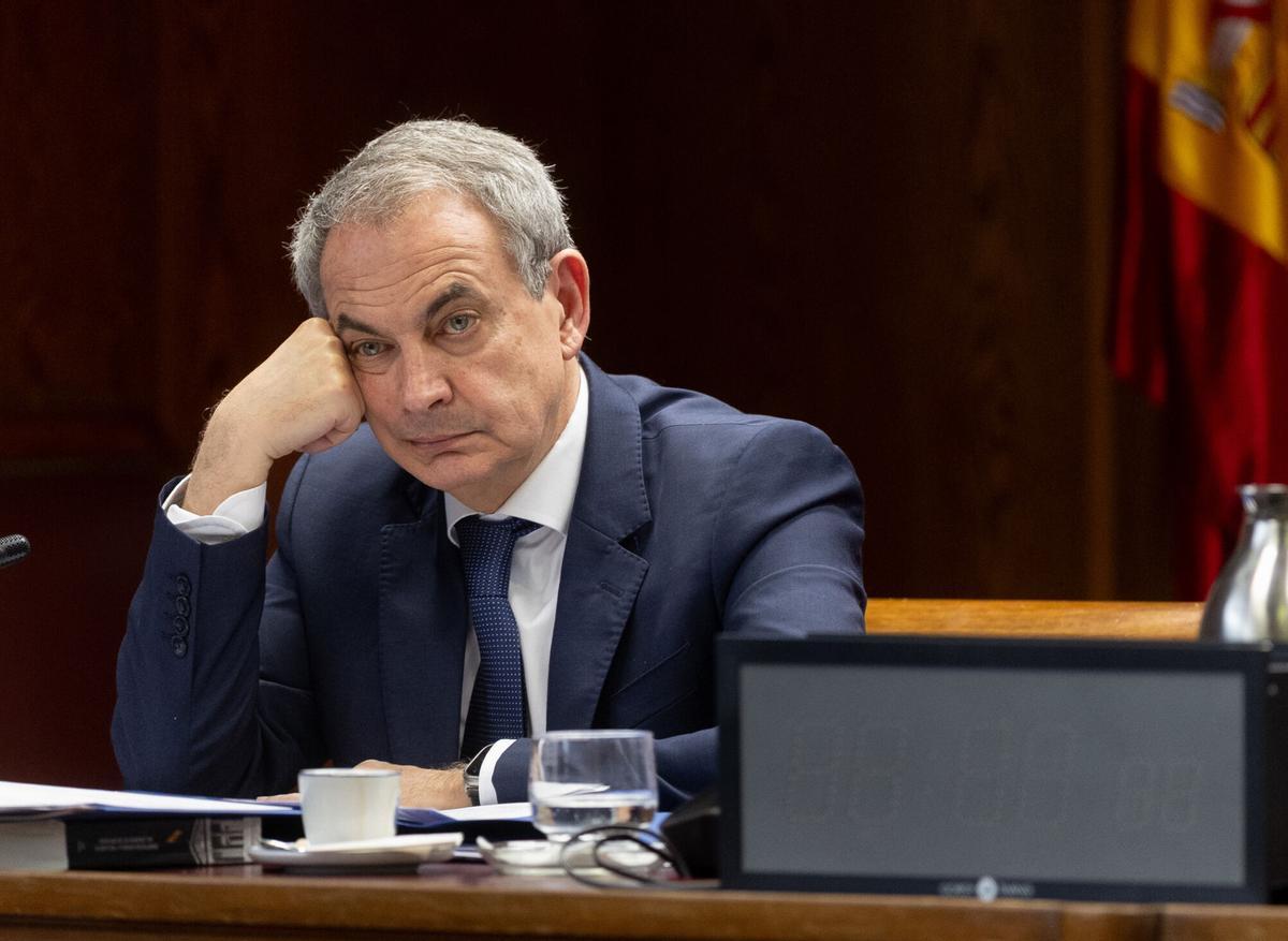 José Luis Rodríguez Zapatero durante su comparecencia en  el Senado el pasado marzo.