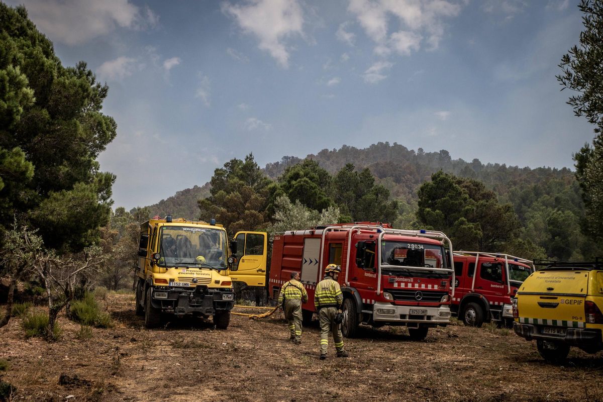 Dentro del incendio en Baix Ebre: los bomberos trabajan a contra reloj en el incendio forestal en Paüls Dentro del incendio en Baix Ebre: los bomberos trabajan a contra reloj en el incendio forestal en Paüls