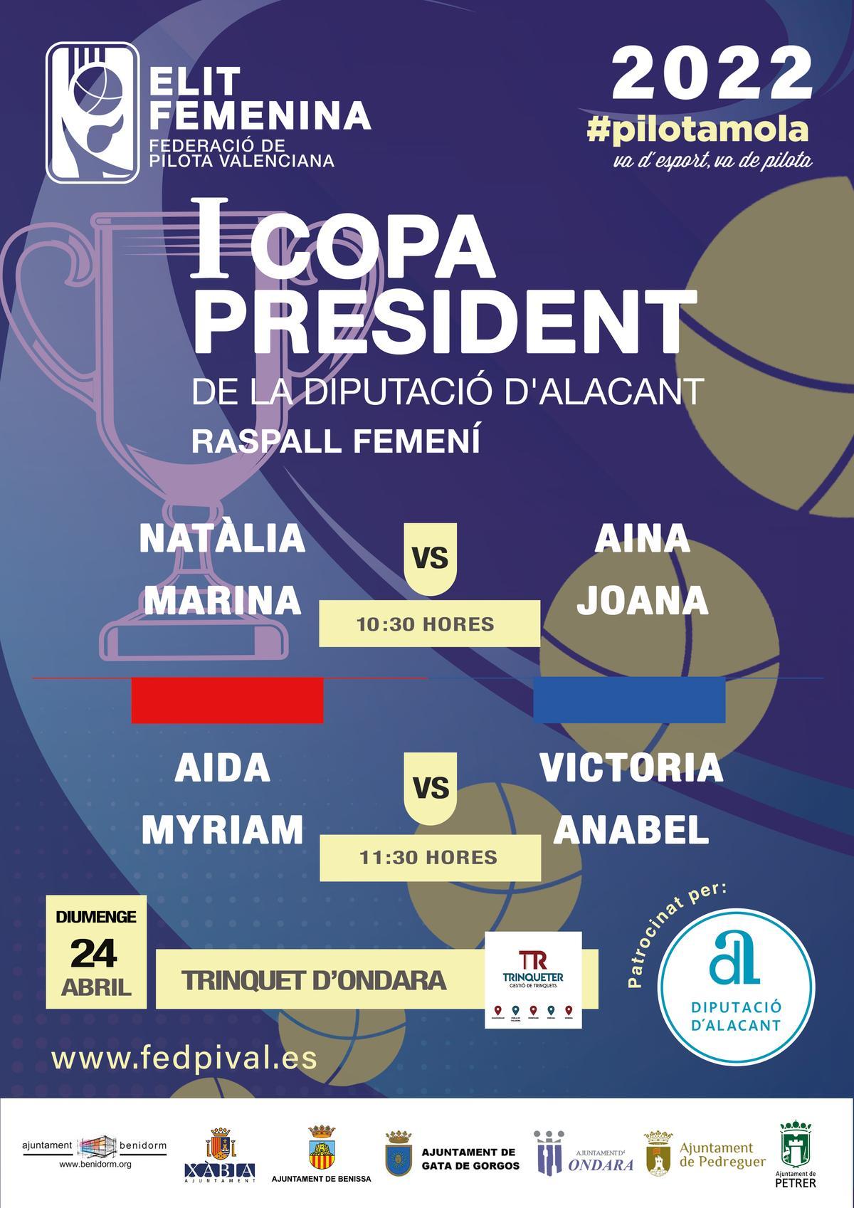 I Copa President de la Diputació d’Alacant d’Elit Femenina.