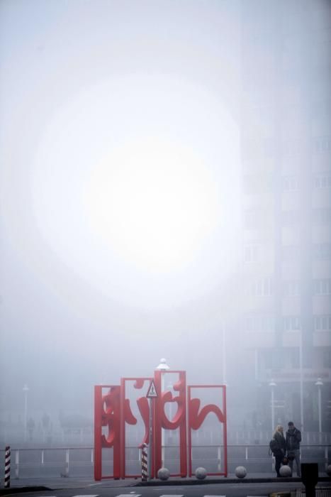 Niebla en Gijón