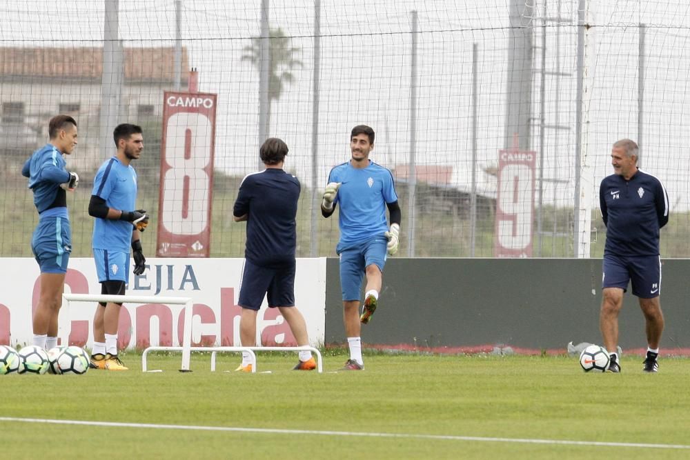 Entrenamiento del Sporting, miércoles