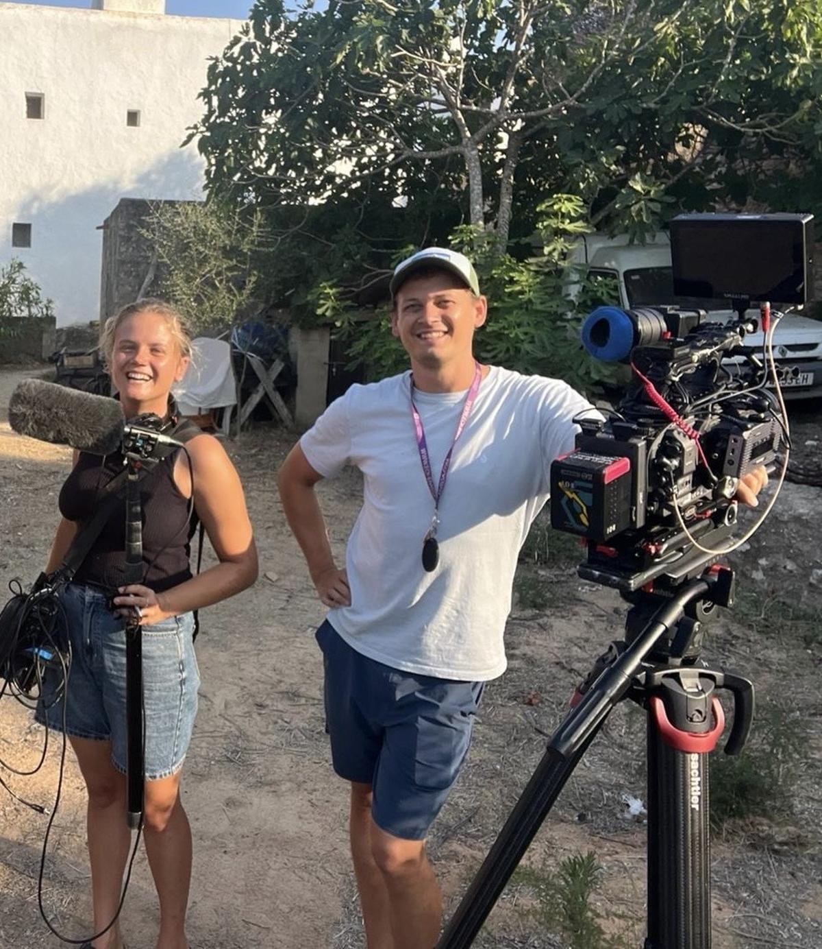 La directora de 'The Bubble of Bliss', Yasmin van Dorp, con Jeroen Klokgieters, director de fotografía.