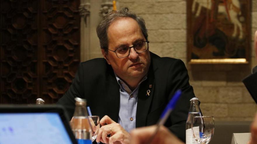 Torra, durant una reunió amb consellers la setmana passada