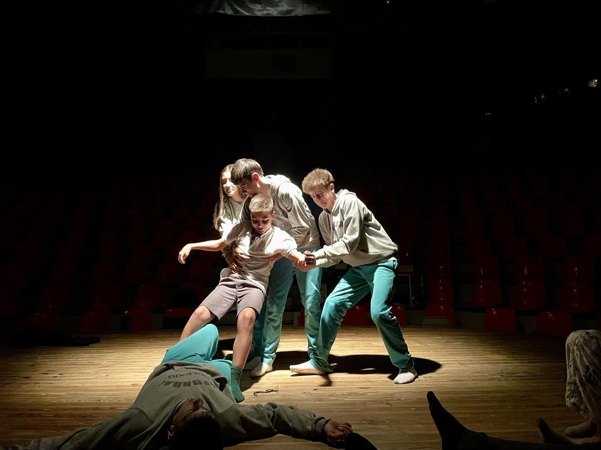 Alumnos do Colexio Eduardo Pondal.