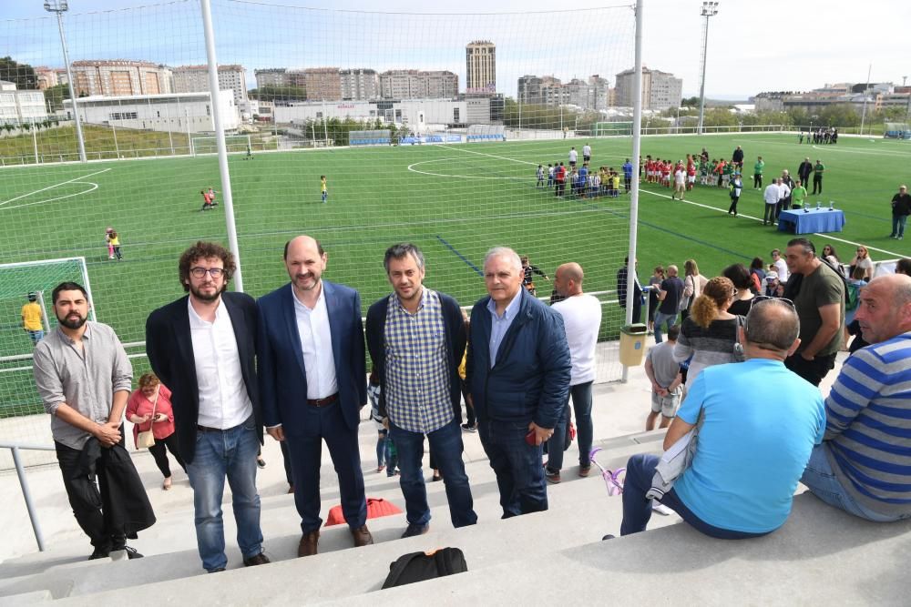 Inauguración de los campos de fútbol de Visma