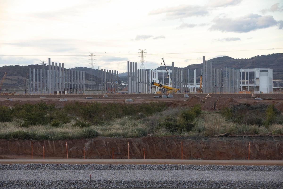 Obras de la gigafactoría en Parc Sagunt II.