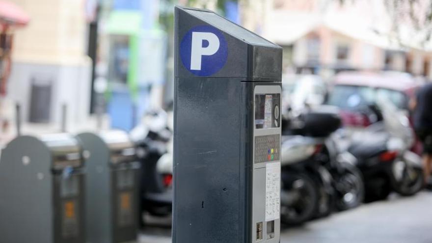 Parquímetro de la zona azul del municipio de Eivissa.