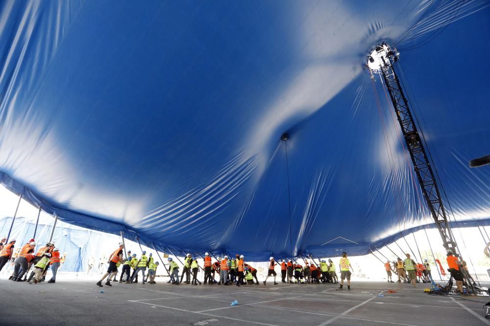 El Cirque du Soleil levanta la Gran Carpa que acogerá el espectáculo ''Kooza''