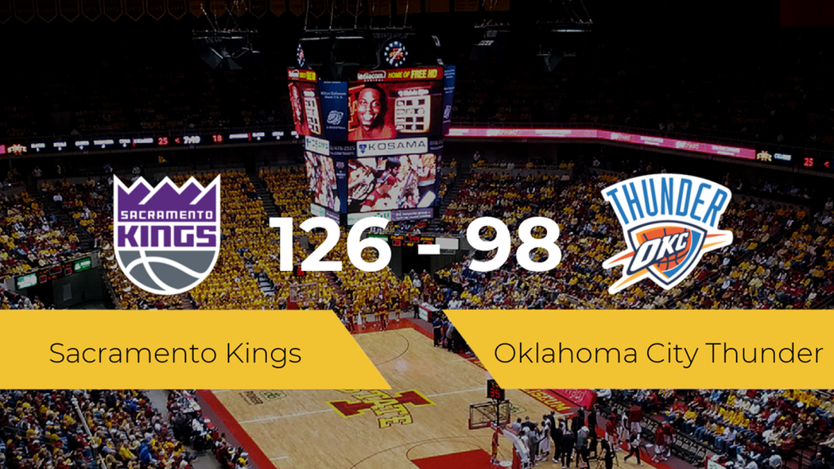 Sacramento Kings gana a Oklahoma City Thunder (126-98)