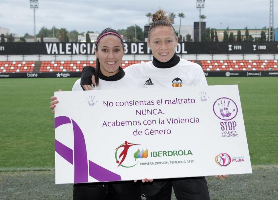 El Valencia Femenino apoya el Día Internacional contra la violencia de género