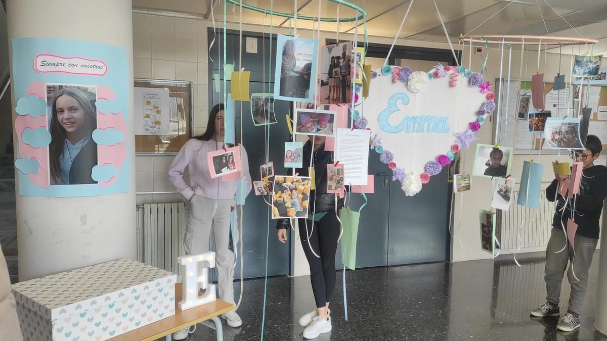 Homenaje a Emma en el IES de Jérica-Viver, donde estudiaba primero de la ESO.