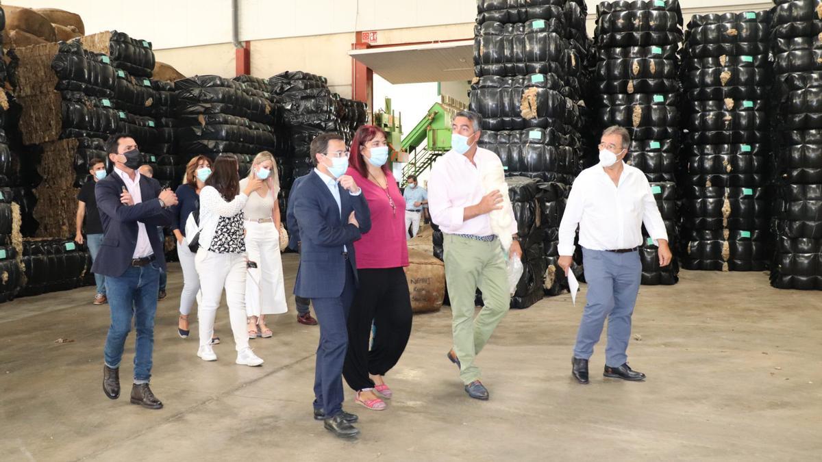 La consejera de Agricultura y el alcalde de Villanueva visitan la cooperativa EA-Group