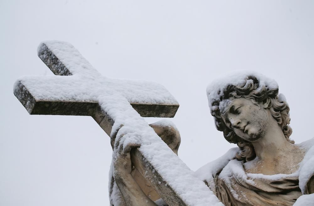 La neu deia imatges de postal a la ciutat de Roma