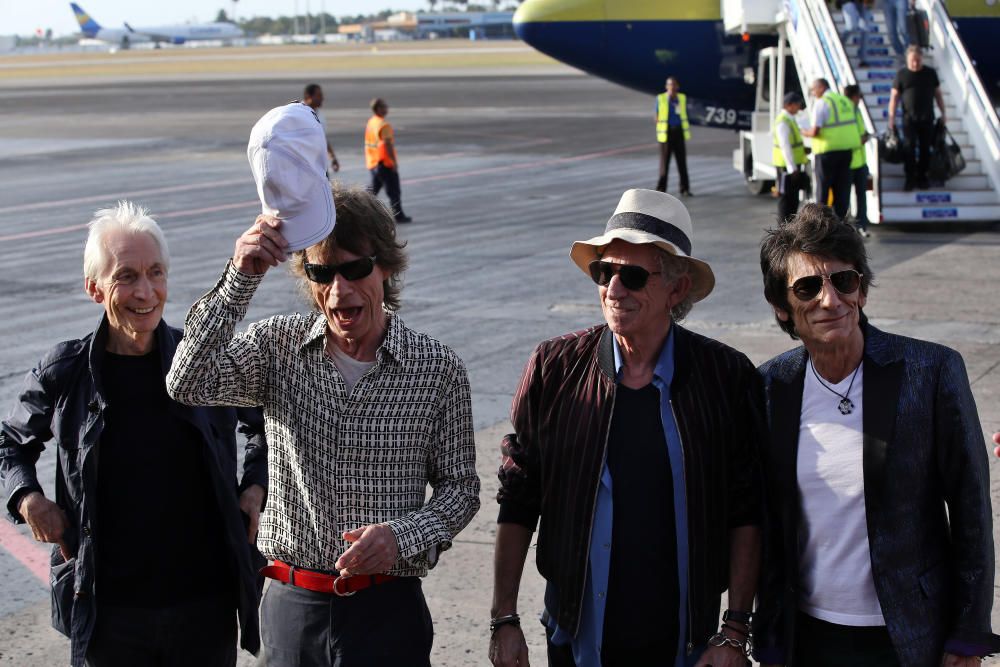 The Rolling Stones aterrizaron hoy en La Habana, donde todo está listo para el concierto gratuito y multitudinario que ofrecerán mañana en la capital cubana.