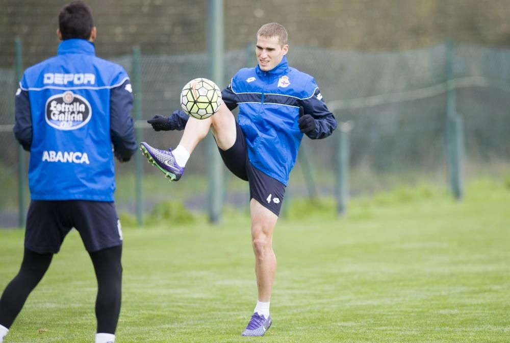 Entrenamiento en Abegondo sin Cani ni Germán Lux