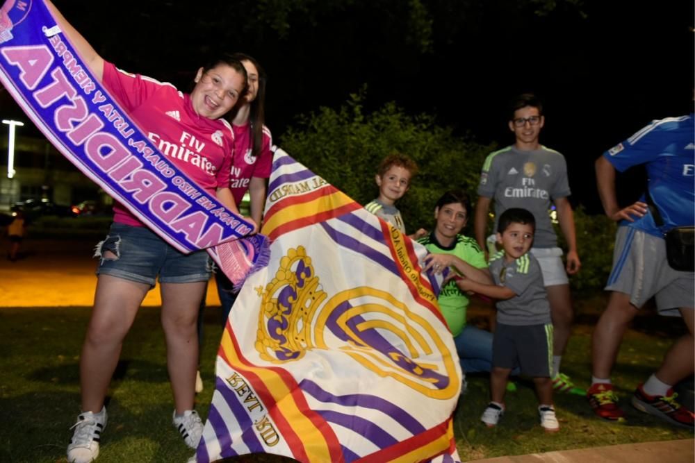 Celebración en Murcia del triunfo del Madrid