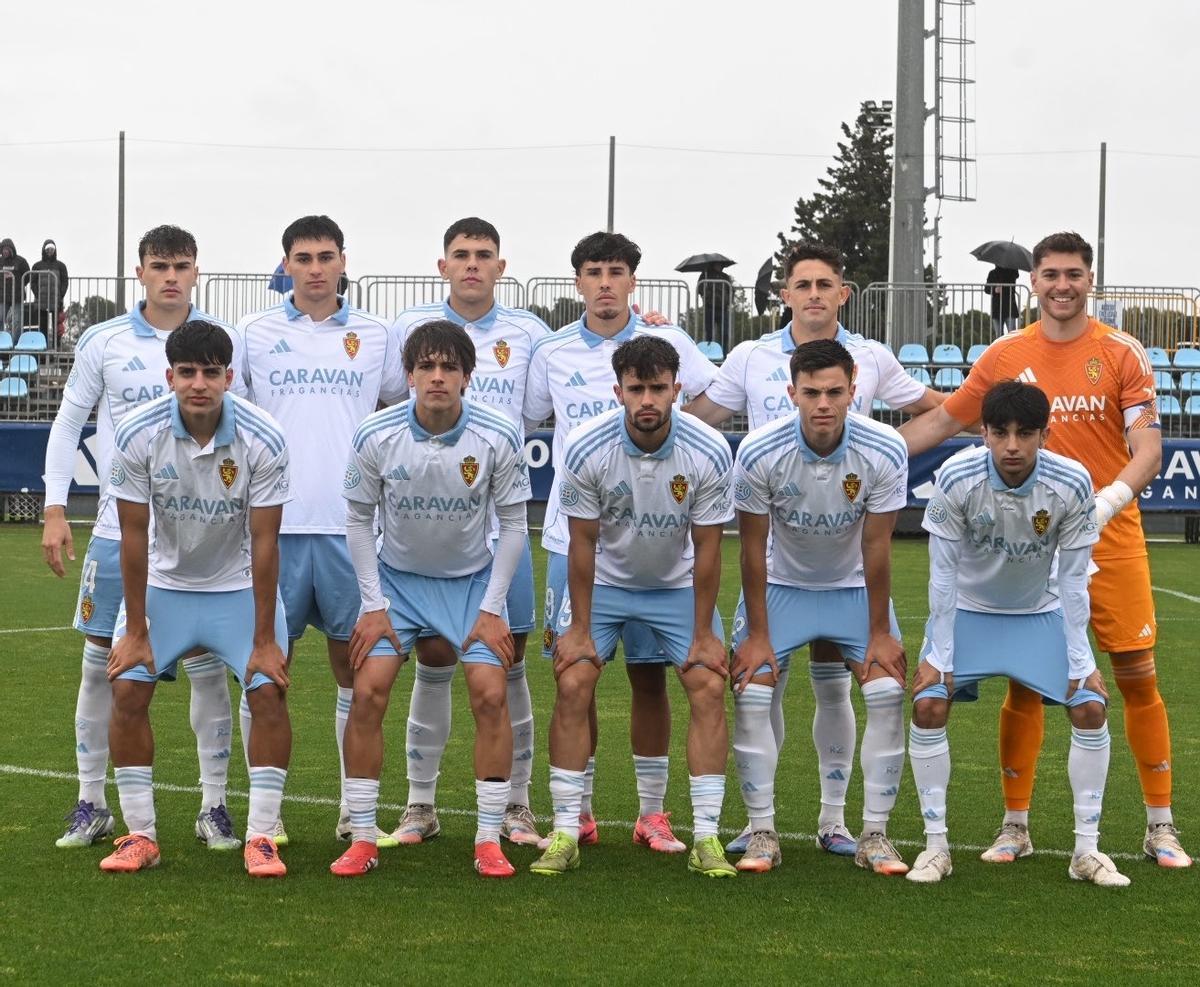 Formación inicial del Deportivo Aragón el pasado fin de semana ante el Alavés B.