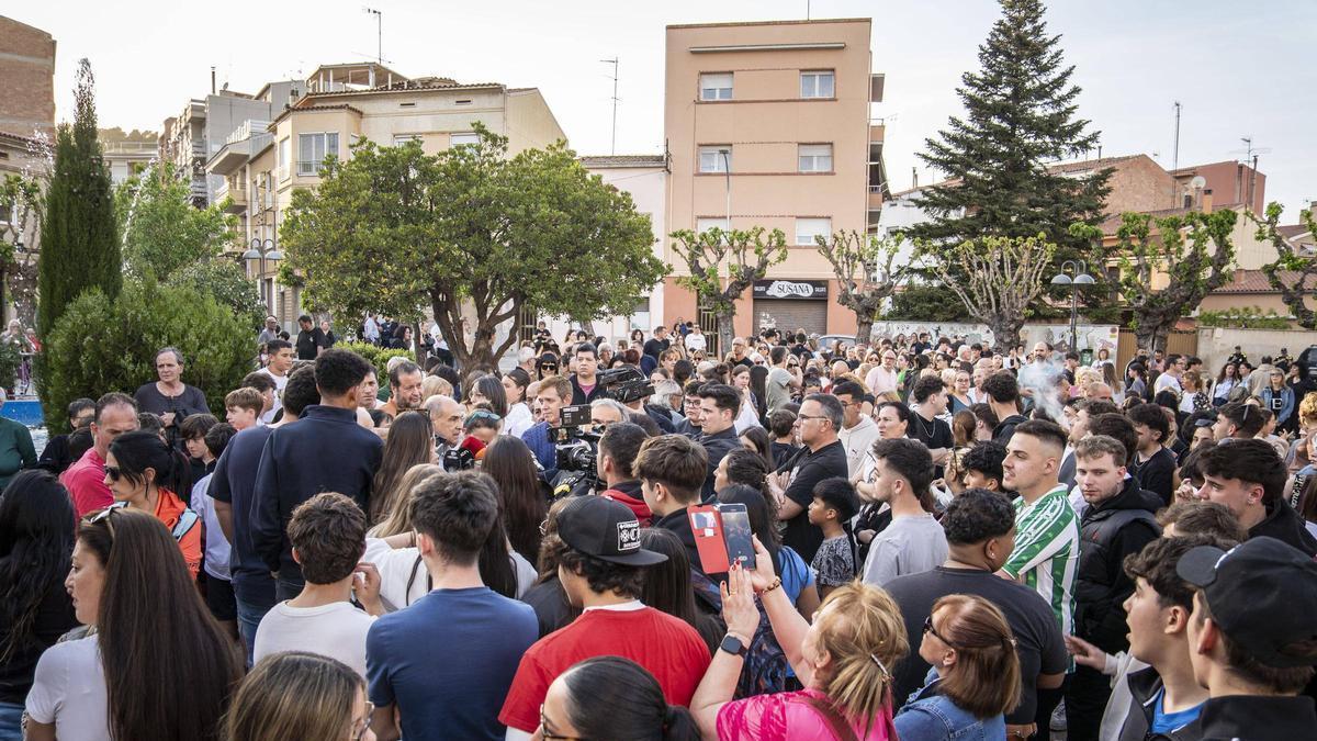 Manifestació a Sant Joan contra la pallissa a un menor