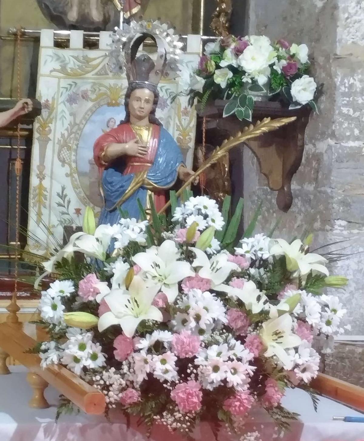 Imagen de Santa Bárbara, en Arrabalde.