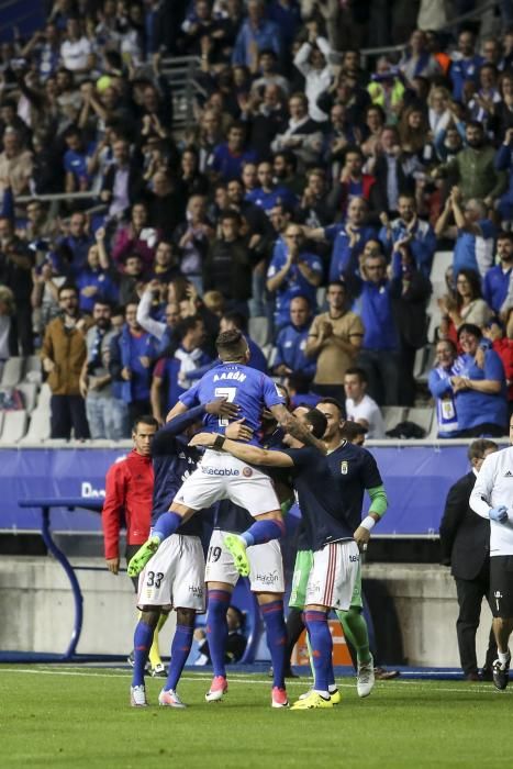 El partido entre el Oviedo y el Zaragoza, en imágenes