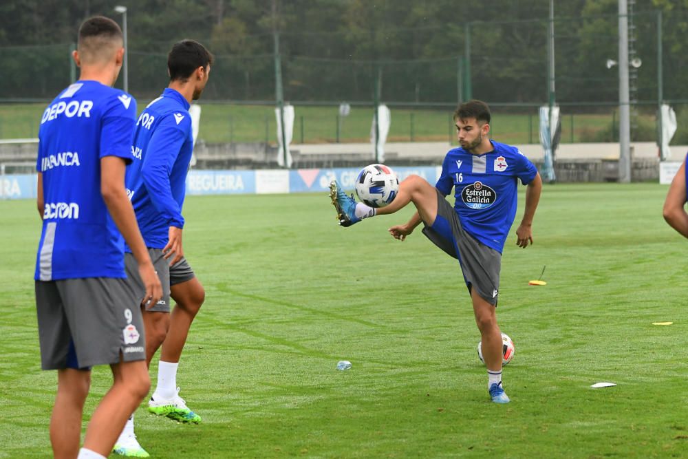 El Dépor entrena, con Lucho al margen por lesión