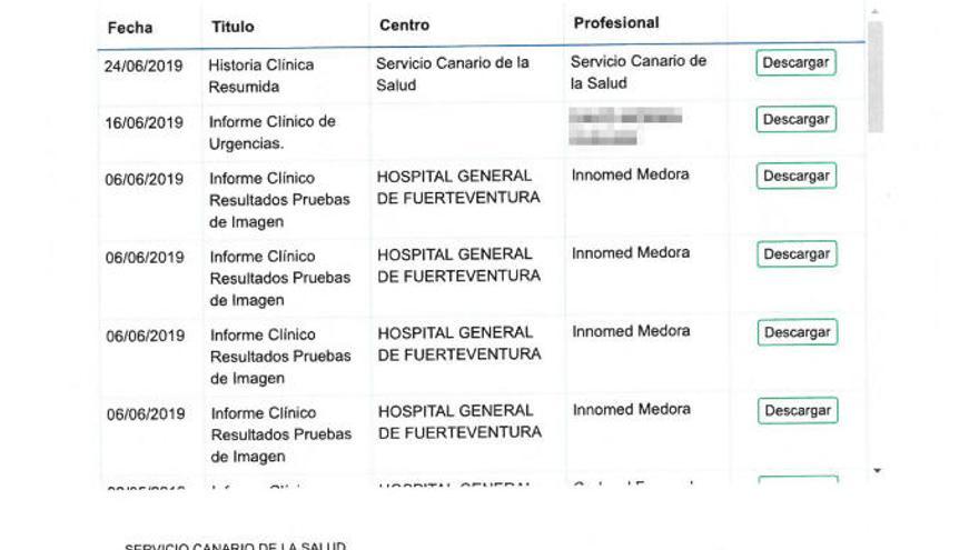 Un fallo informático del SCS expone historiales de pacientes