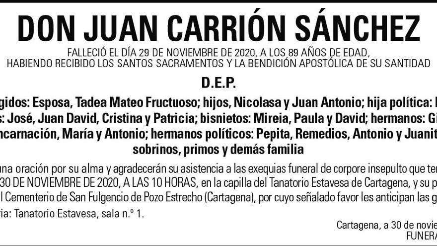 D. Juan Carrión Sánchez