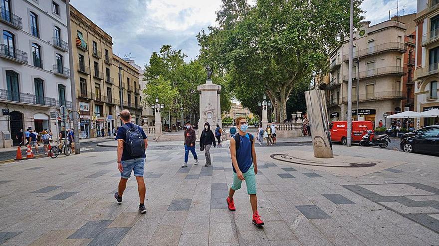 La Rambla de Figueres, aquest dissabte a la tarda.