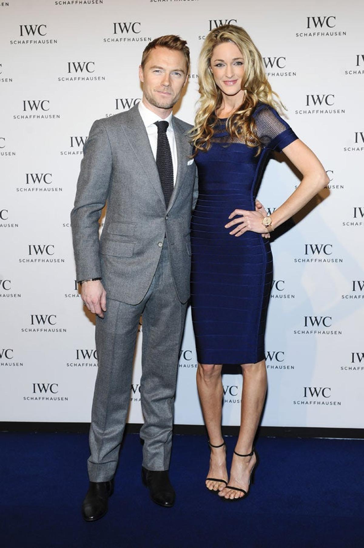 Ronan Keating y Storm Uetricht en la fiesta de IWC organizada en Ginebra